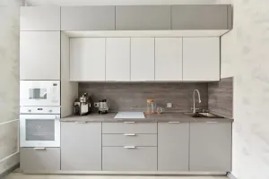 Кухонный гарнитур прямой Фьюжн кашемир 234х220/179х60