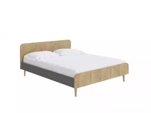 Кровать двуспальная без ПМ Вей бунрати/вулканический серый 160х200