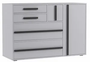 Комод Даллас белый 120х45х82