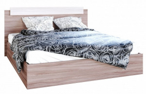 Кровать двуспальная с матрасом Эко 1.4 м ясень шимо