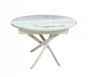 Стол кухонный обеденный Белый Мрамор