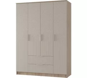 Шкаф распашной 4-х створчатый  Эмилия  Дуб смоки/айриш 160х61х221
