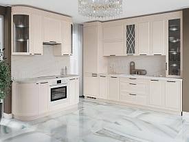 Кухня угловая Неаполь Кашемир 340х120х60
