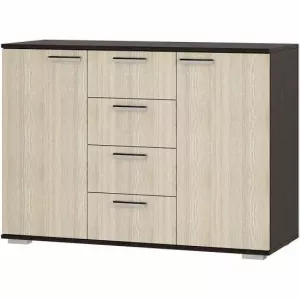 Комод 4 ящика и створки Стандарт-2 Венге/Лоредо 120х46х83