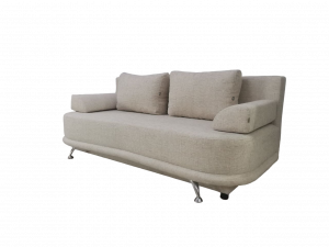 Диван прямой раскладной ППУ Бобби Браун бежевый 190 см