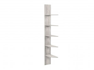 Полка открытая Денвер Риббек серый 251х50х227
