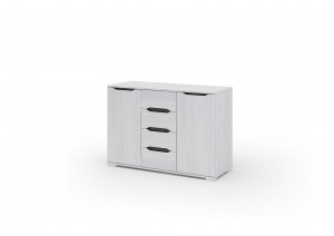 Комод 4 ящика и створки  Валенсия КМ 012  анкор 120х45х83