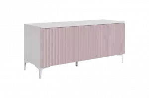 Тумба Зефир 115.01 белая/розовая 120х42х53